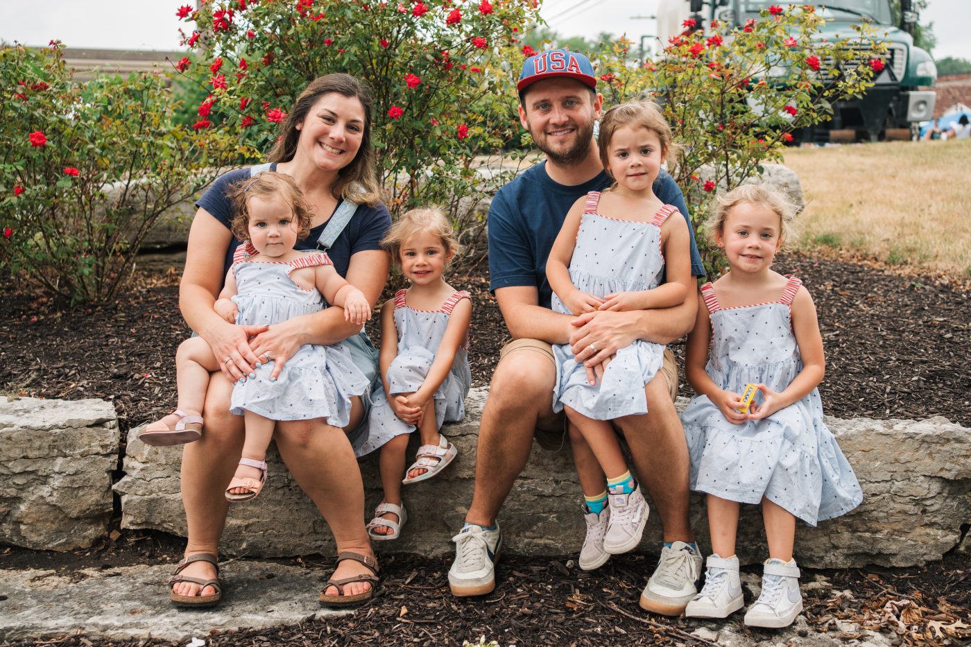 Ben Hotelling, Kettering College associate dean of Student Success, with his family.