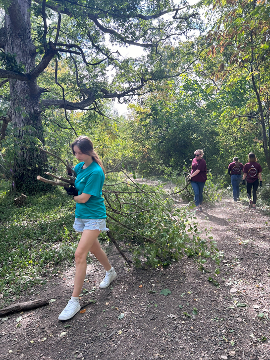 Kettering College students work on Community Service Day.